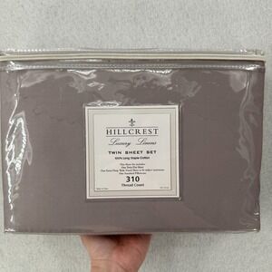 New Hillcrest Twin Size Cotton Sheet Set Lavendar Purple Bedding WATER SPOT